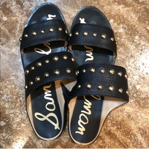 Same Edelman studded black slide